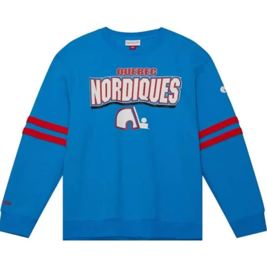 Mitchell & Ness Hoodies & Sweatshirts-All Over Crew 2.0 Quebec Nordiques