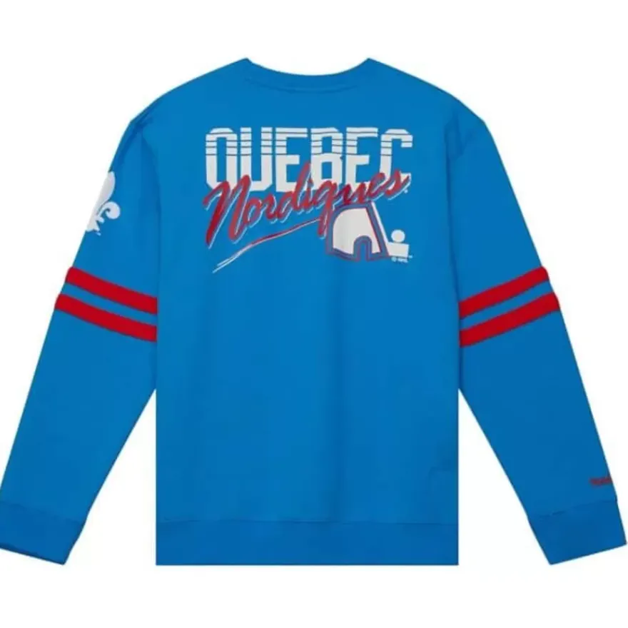Mitchell & Ness Hoodies & Sweatshirts-All Over Crew 2.0 Quebec Nordiques