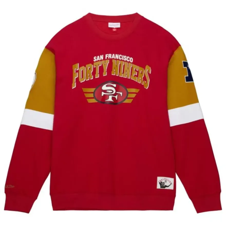 Mitchell & Ness Hoodies & Sweatshirts-All Over Crew 3.0 San Francisco 49Ers