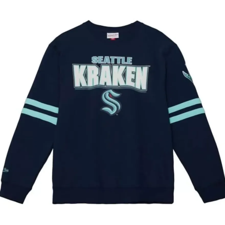 Mitchell & Ness Hoodies & Sweatshirts-All Over Crew 2.0 Seattle Kraken