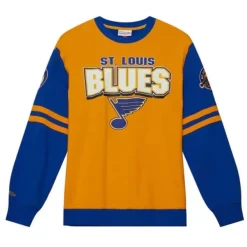 Mitchell & Ness Hoodies & Sweatshirts-All Over Crew 2.0 St. Louis Blues