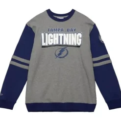 Mitchell & Ness Hoodies & Sweatshirts-All Over Crew 2.0 Tampa Bay Lightning
