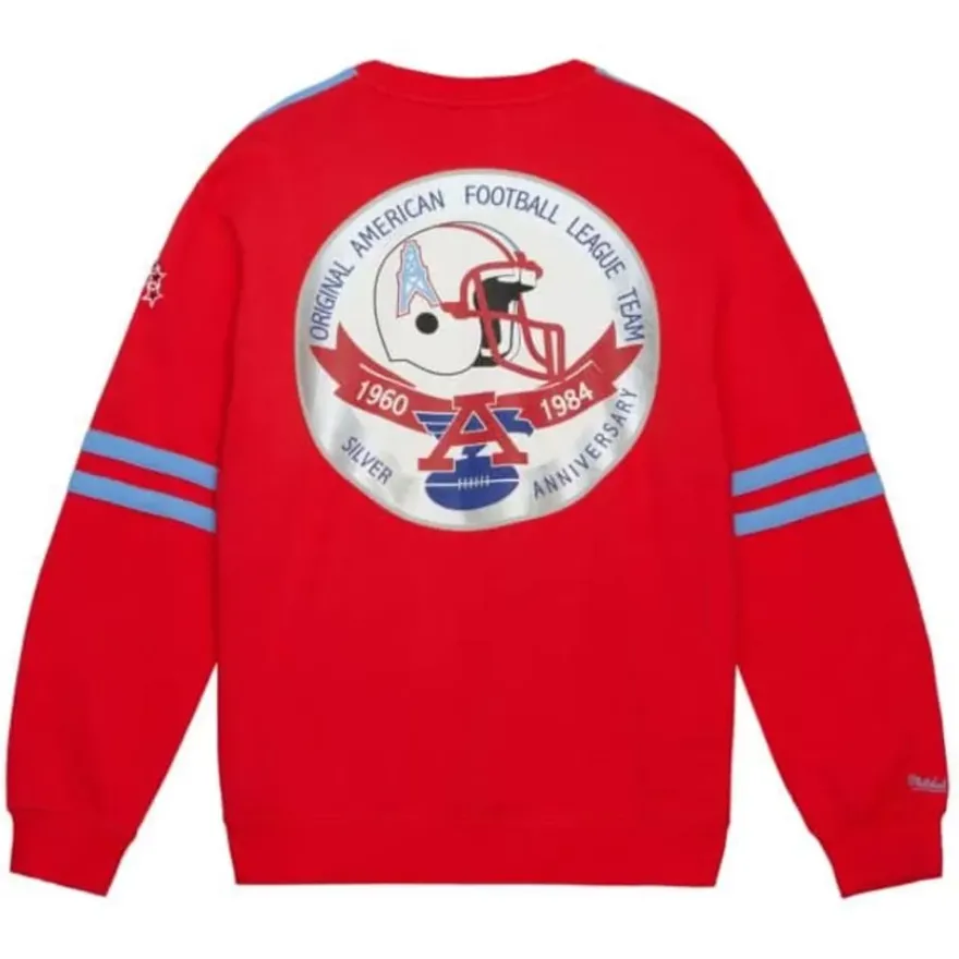 Mitchell & Ness T-Shirts & Tops-All Over Crew 2.0 Tee Houston Oilers