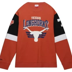 Mitchell & Ness Hoodies & Sweatshirts-All Over Crew 3.0 University Of Texas At Austin