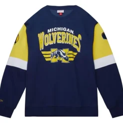 Mitchell & Ness Hoodies & Sweatshirts-All Over Crew 3.0 University Of Michigan