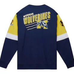 Mitchell & Ness Hoodies & Sweatshirts-All Over Crew 3.0 University Of Michigan