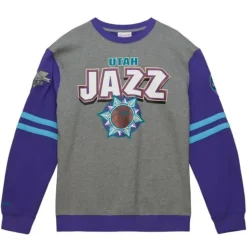 Mitchell & Ness T-Shirts & Tops-All Over Crew 2.0 Utah Jazz
