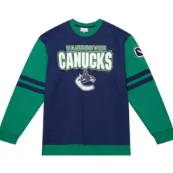 Mitchell & Ness Hoodies & Sweatshirts-All Over Crew 2.0 Vancouver Canucks