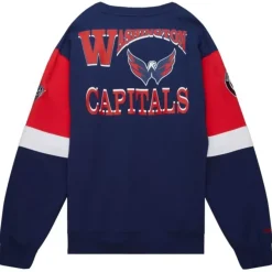 Mitchell & Ness Hoodies & Sweatshirts-All Over Crew 3.0 Washington Capitals