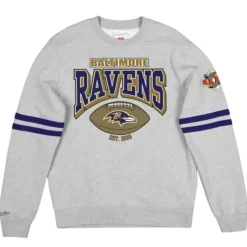 Mitchell & Ness Hoodies & Sweatshirts-All Over Print Fleece Crew Baltimore Ravens