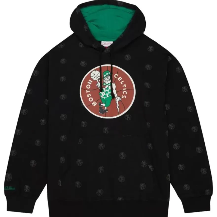 Mitchell & Ness Hoodies & Sweatshirts-Aop Fleece Hoodie Boston Celtics