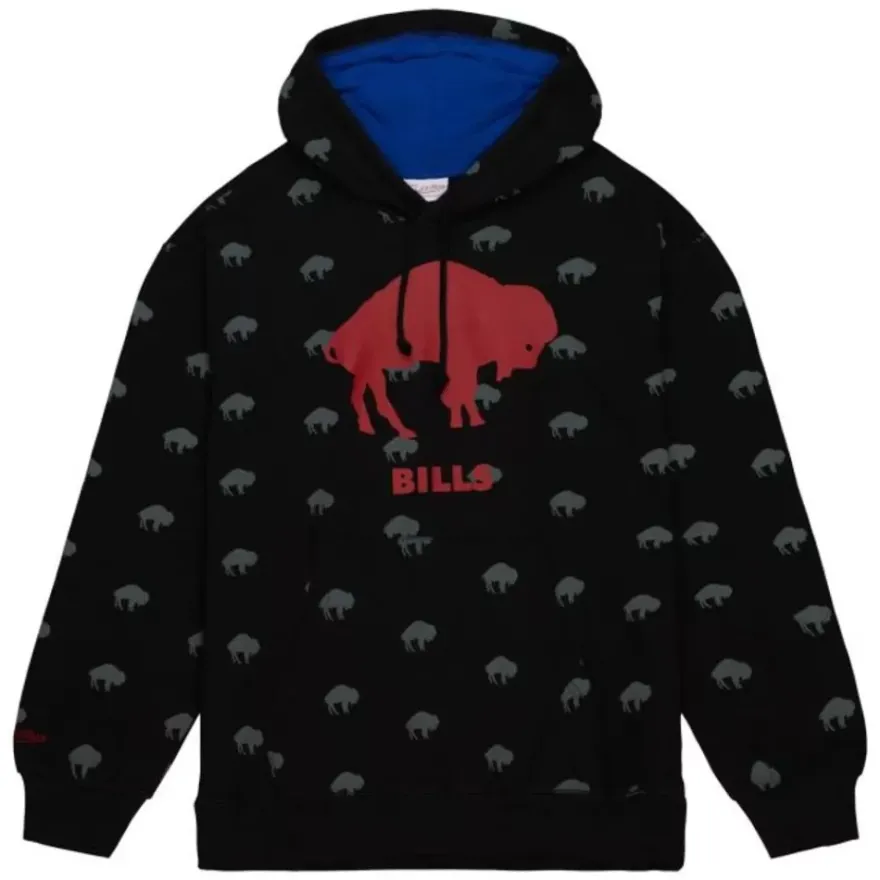 Mitchell & Ness Hoodies & Sweatshirts-Aop Fleece Hoodie Buffalo Bills