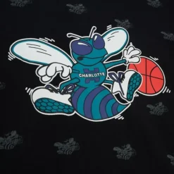 Mitchell & Ness Hoodies & Sweatshirts-Aop Fleece Hoodie Charlotte Hornets