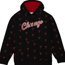 Mitchell & Ness Hoodies & Sweatshirts-Aop Fleece Hoodie Chicago Bulls