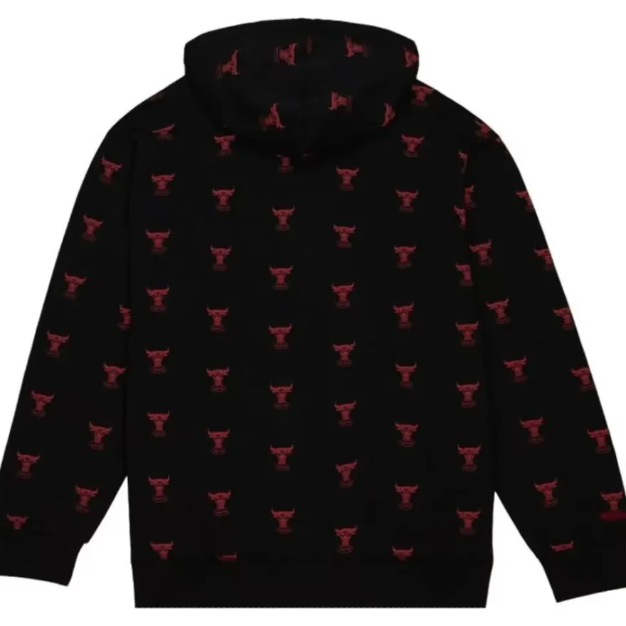 Mitchell & Ness Hoodies & Sweatshirts-Aop Fleece Hoodie Chicago Bulls
