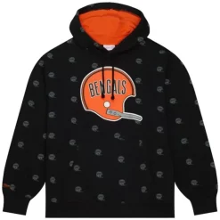 Mitchell & Ness Hoodies & Sweatshirts-Aop Fleece Hoodie Cincinnati Bengals
