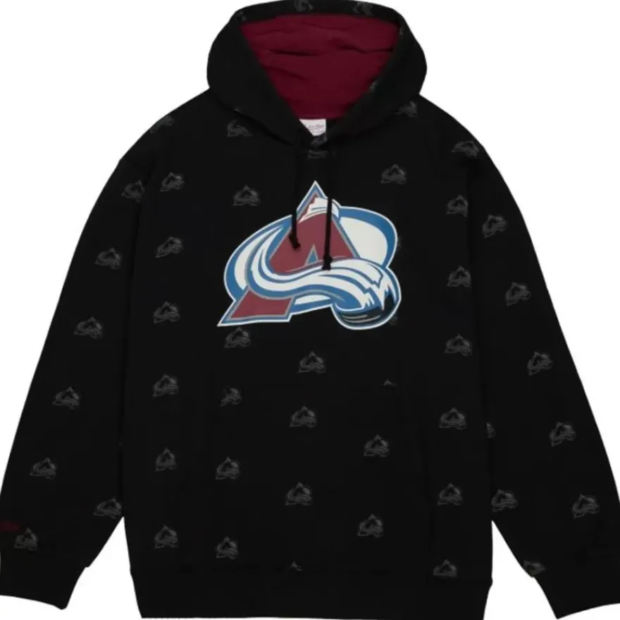Mitchell & Ness Hoodies & Sweatshirts-Aop Fleece Hoodie Colorado Avalanche