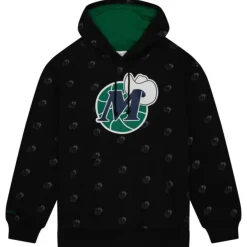 Mitchell & Ness Hoodies & Sweatshirts-Aop Fleece Hoodie Dallas Mavericks
