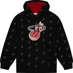 Mitchell & Ness Hoodies & Sweatshirts-Aop Fleece Hoodie Miami Heat