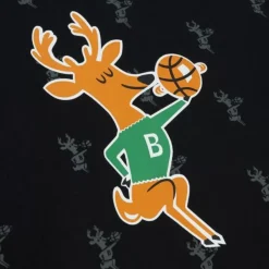 Mitchell & Ness Hoodies & Sweatshirts-Aop Fleece Hoodie Milwaukee Bucks