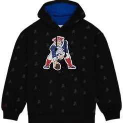 Mitchell & Ness Hoodies & Sweatshirts-Aop Fleece Hoodie New England Patriots