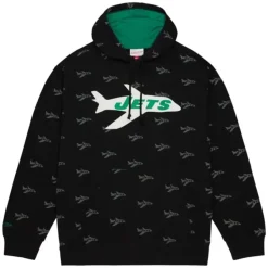 Mitchell & Ness Hoodies & Sweatshirts-Aop Fleece Hoodie New York Jets