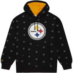 Mitchell & Ness Hoodies & Sweatshirts-Aop Fleece Hoodie Pittsburgh Steelers