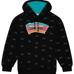 Mitchell & Ness Hoodies & Sweatshirts-Aop Fleece Hoodie San Antonio Spurs
