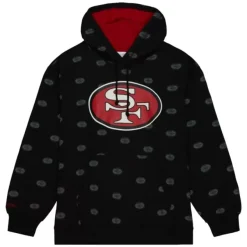 Mitchell & Ness Hoodies & Sweatshirts-Aop Fleece Hoodie San Francisco 49Ers