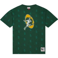 Mitchell & Ness T-Shirts & Tops-Aop S/S Top Green Bay Packers