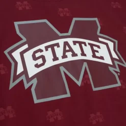 Mitchell & Ness T-Shirts & Tops-Aop Ss Top Mississippi State University