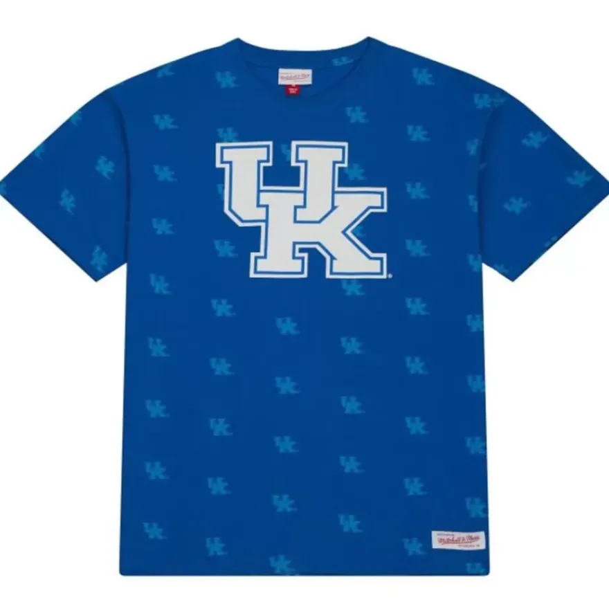 Mitchell & Ness T-Shirts & Tops-Aop Ss Top University Of Kentucky