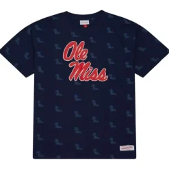 Mitchell & Ness T-Shirts & Tops-Aop Ss Top University Of Mississippi
