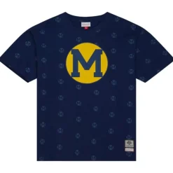 Mitchell & Ness T-Shirts & Tops-Aop Ss Top University Of Michigan