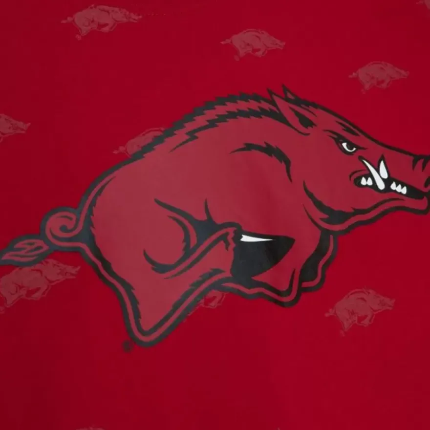 Mitchell & Ness T-Shirts & Tops-Aop Ss Top University Of Arkansas