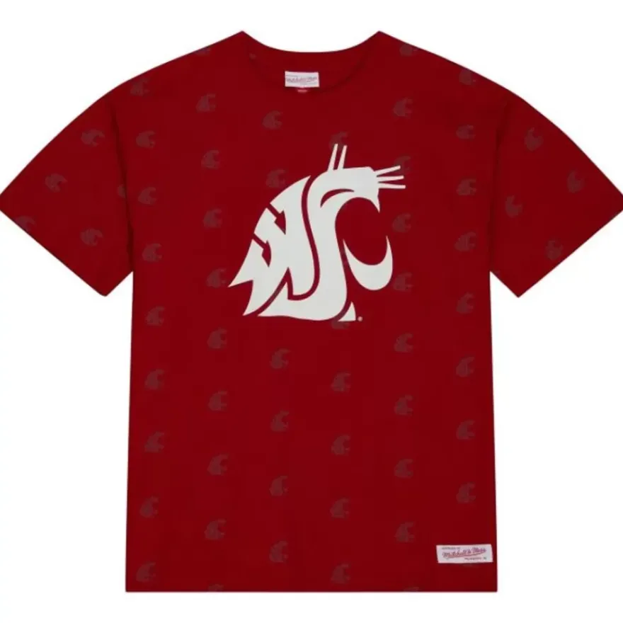 Mitchell & Ness T-Shirts & Tops-Aop Ss Top Washington State University
