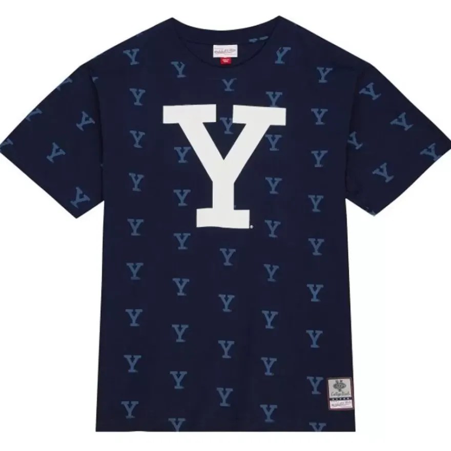 Mitchell & Ness T-Shirts & Tops-Aop Ss Top Yale University