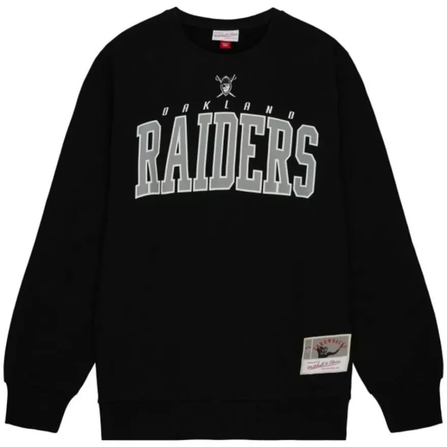 Mitchell & Ness Hoodies & Sweatshirts-Arch Team Crew Oakland Raiders