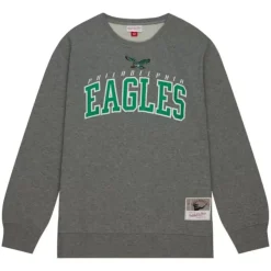 Mitchell & Ness Hoodies & Sweatshirts-Arch Team Crew Philadelphia Eagles