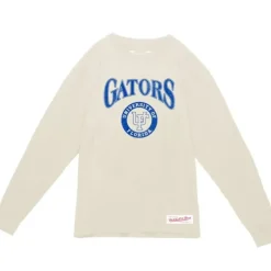 Mitchell & Ness T-Shirts & Tops-Arched Logo Lockup Slub Ls Tee University Of Florida