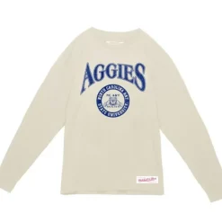Mitchell & Ness T-Shirts & Tops-Arched Logo Lockup Slub Ls Tee North Carolina A&T University