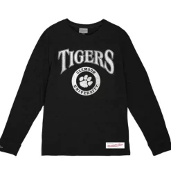 Mitchell & Ness T-Shirts & Tops-Arched Logo Lockup Slub Ls Tee Clemson University