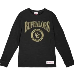 Mitchell & Ness T-Shirts & Tops-Arched Logo Lockup Slub Ls Tee University Of Colorado Boulder
