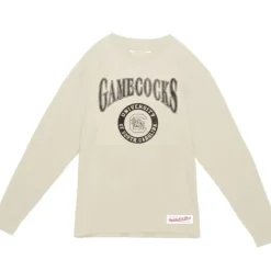 Mitchell & Ness T-Shirts & Tops-Arched Logo Lockup Slub Ls Tee University Of South Carolina
