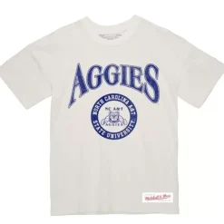 Mitchell & Ness T-Shirts & Tops-Arched Logo Lockup Slub Tee North Carolina A&T University