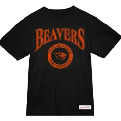 Mitchell & Ness T-Shirts & Tops-Arched Logo Lockup Slub Tee Oregon State University