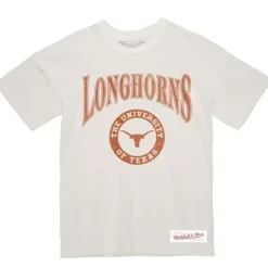 Mitchell & Ness T-Shirts & Tops-Arched Logo Lockup Slub Tee University Of Texas At Austin