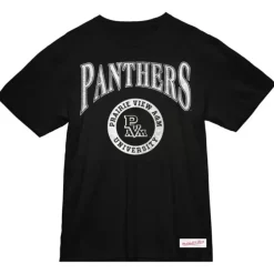 Mitchell & Ness T-Shirts & Tops-Arched Logo Lockup Slub Tee Prairie View A&M University