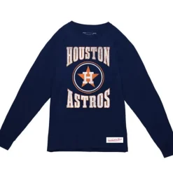 Mitchell & Ness T-Shirts & Tops-Arched Logo Slub Ls Tee Houston Astros