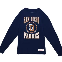 Mitchell & Ness T-Shirts & Tops-Arched Logo Slub Ls Tee San Diego Padres